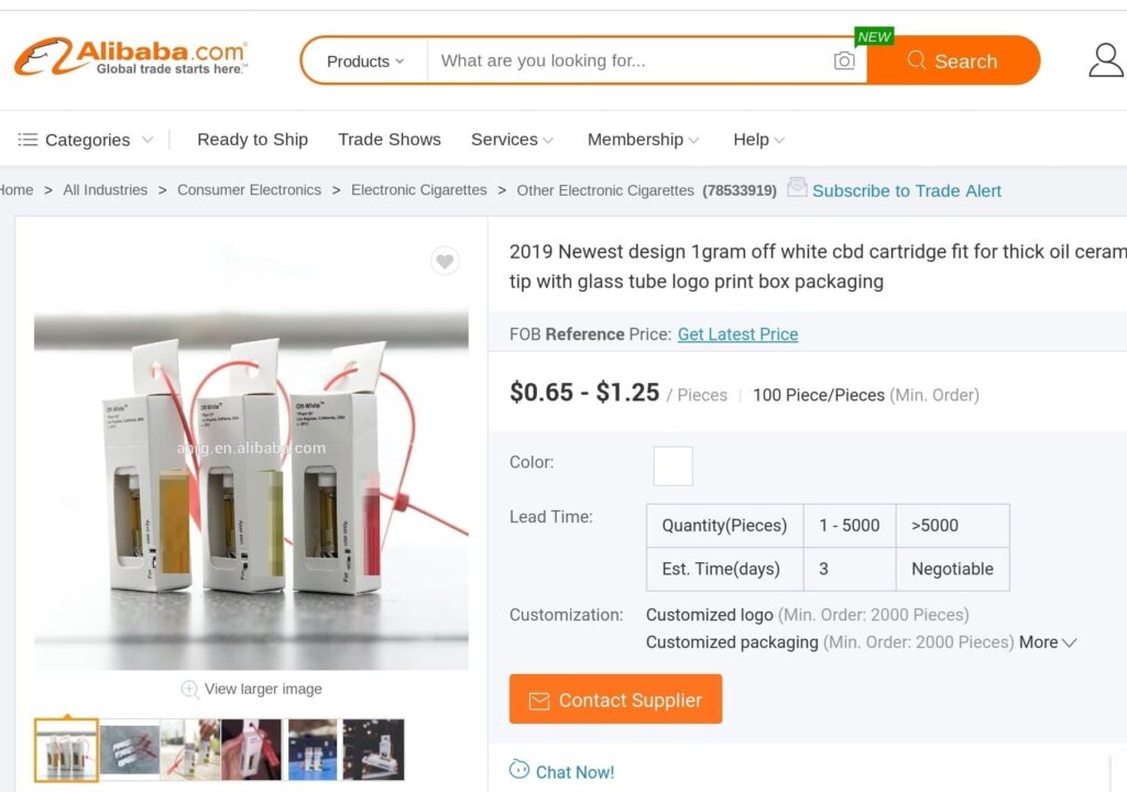 off white carts alibaba