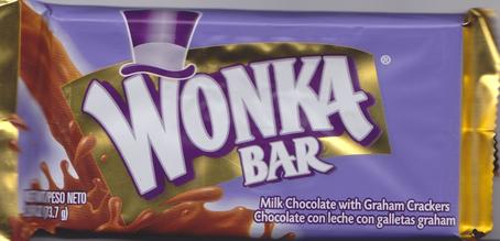 Wonka candy bar packaging