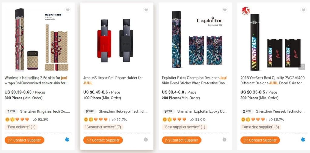 Juul black market Alibaba