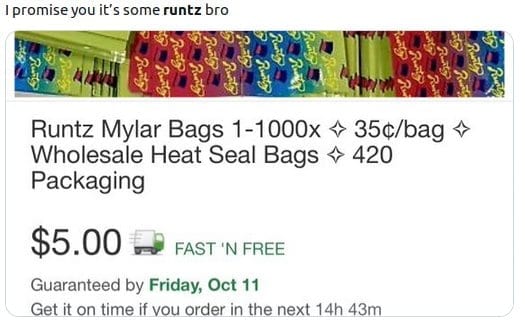 Runtz bags for sale