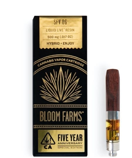 BLOOM FARMS Live Resin cart with wood tip