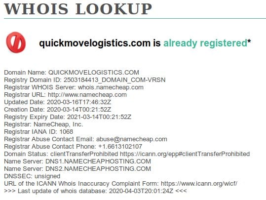 WHOIS_QuickMoveLogistics