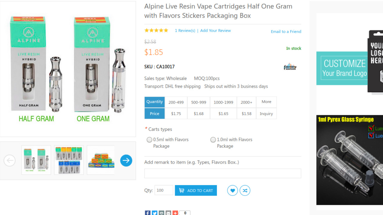 Fake Alpine Vapor Carts Packaging Spotted Online