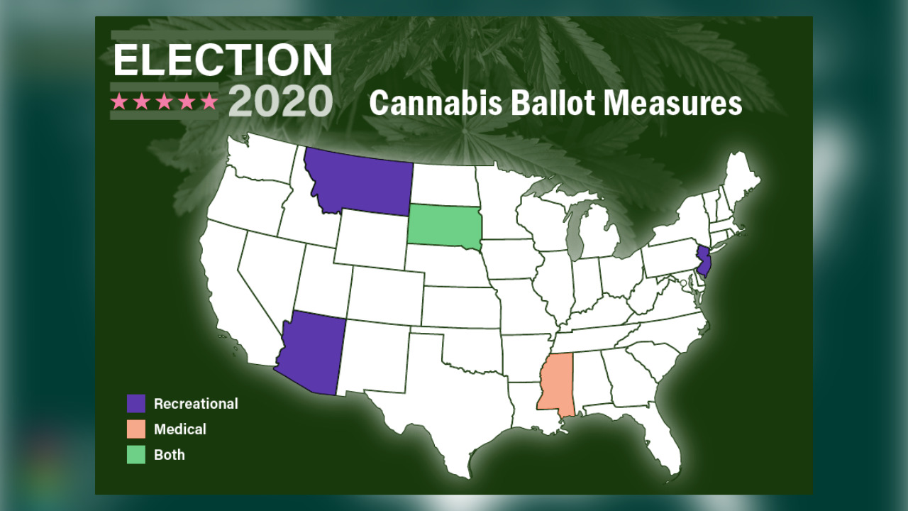 Cannabis on the Ballot 2020 : More Legalized States!