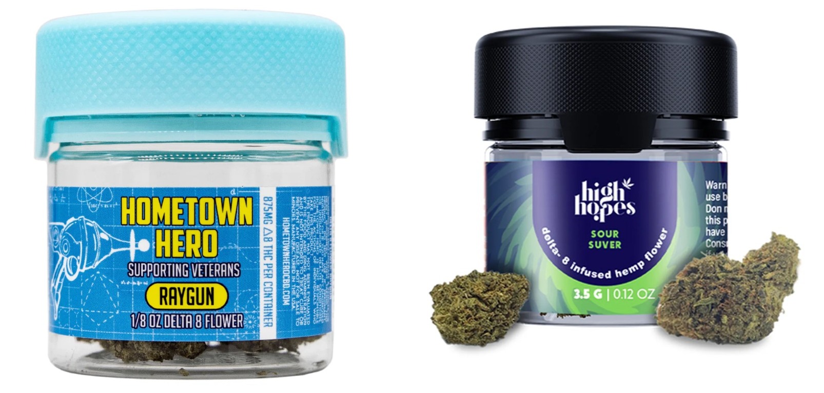 High Hopes and Hometown Hero D8 Flower Review – Two Bongs up!