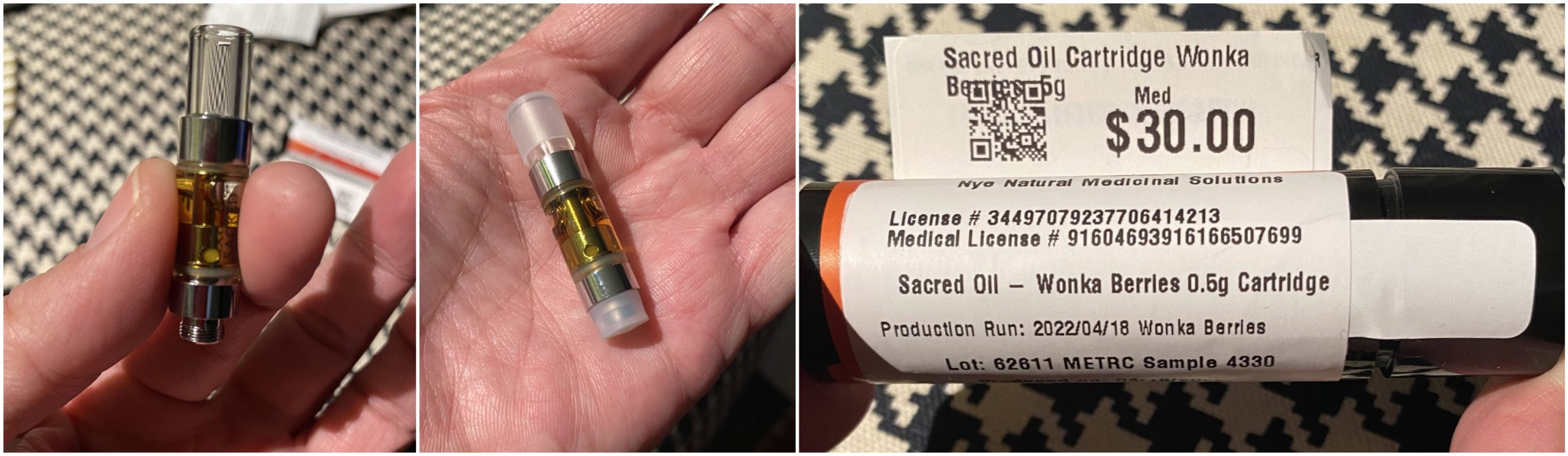 Sacred Oil THC Cart Review – Great Taste and High